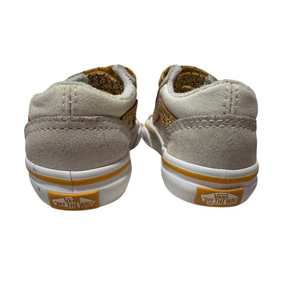 Toddler Old Skool Hook and Loop Shoes Size 5.5 Floral Yellow White - Picture 4 of 7